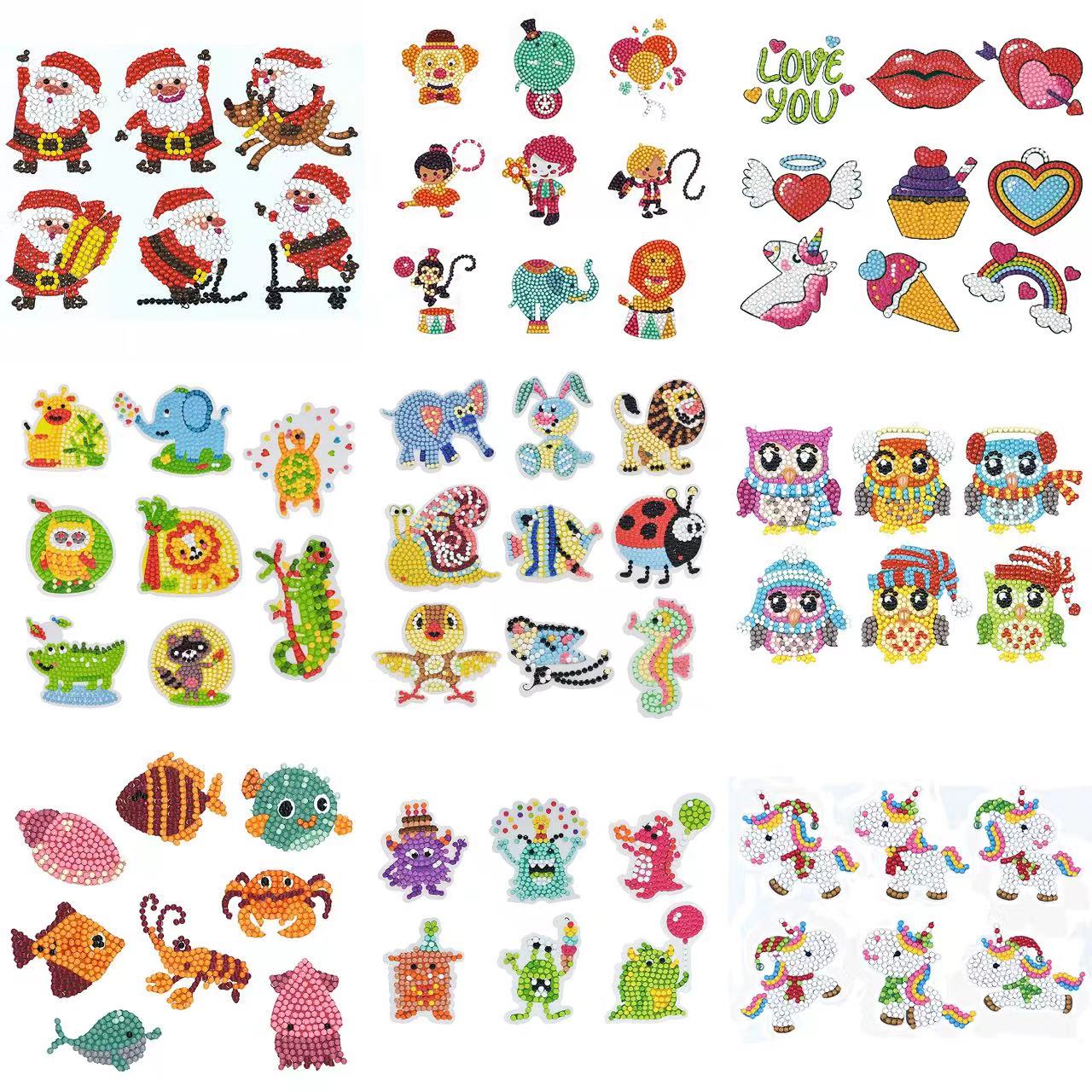 Resin Art Diy - Diamond Painting Stickers 5D DIY Cartoon