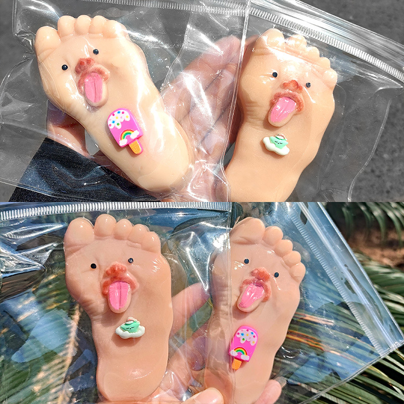 Resin Art Love - Whimsical Tongue Out Foot Resin Sculpture