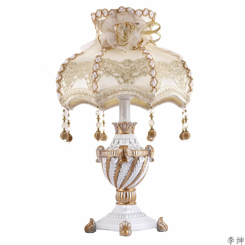 Resin Art In Floor - Nordic Princess Vintage Table Lamp Lamparas