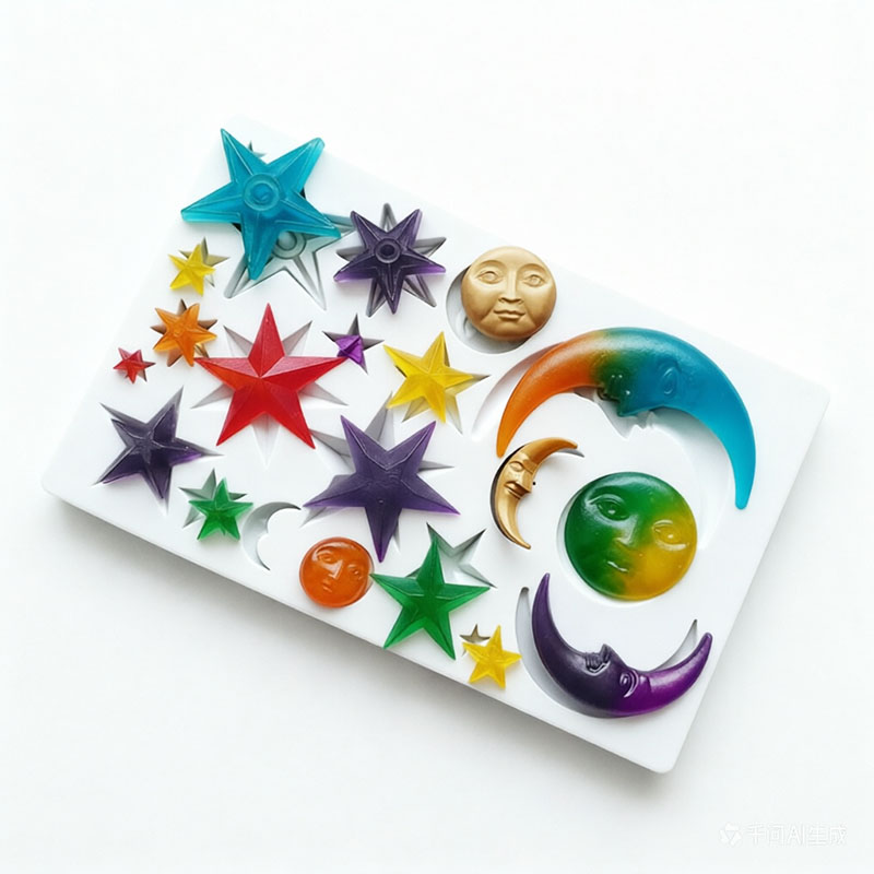 Resin Art Guide - Sun Face Moon Stars Polymer Clay