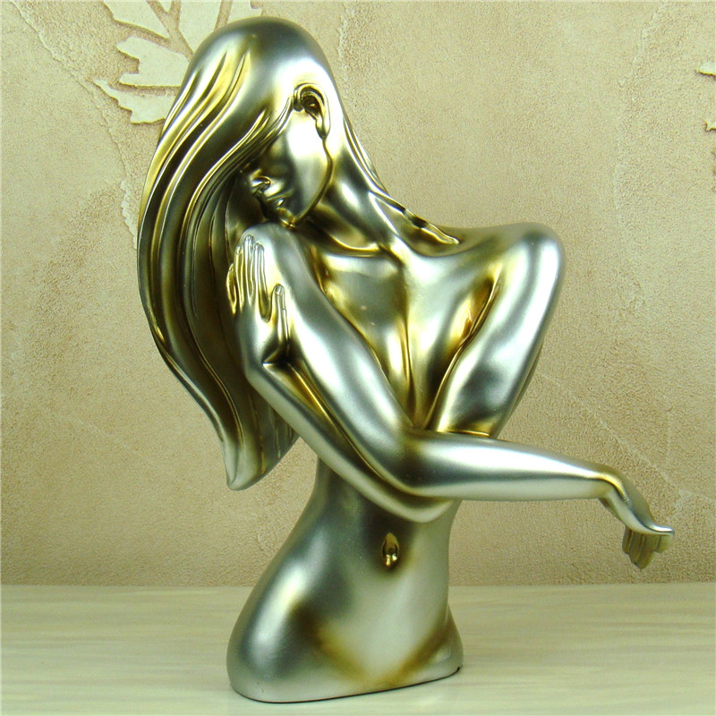 Resin Art Love - Abstract Naked Woman Bust Handmade Resin
