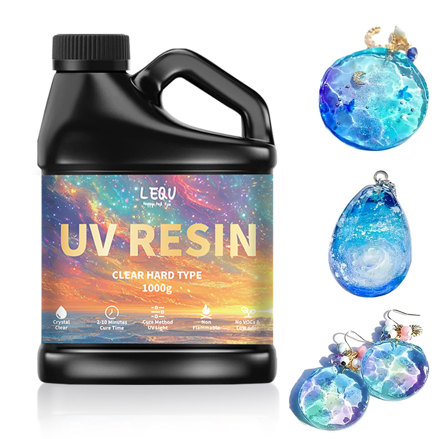 Resin Art Jewellery - 100/200/500/1000g UV Epoxy Resin Glue High
