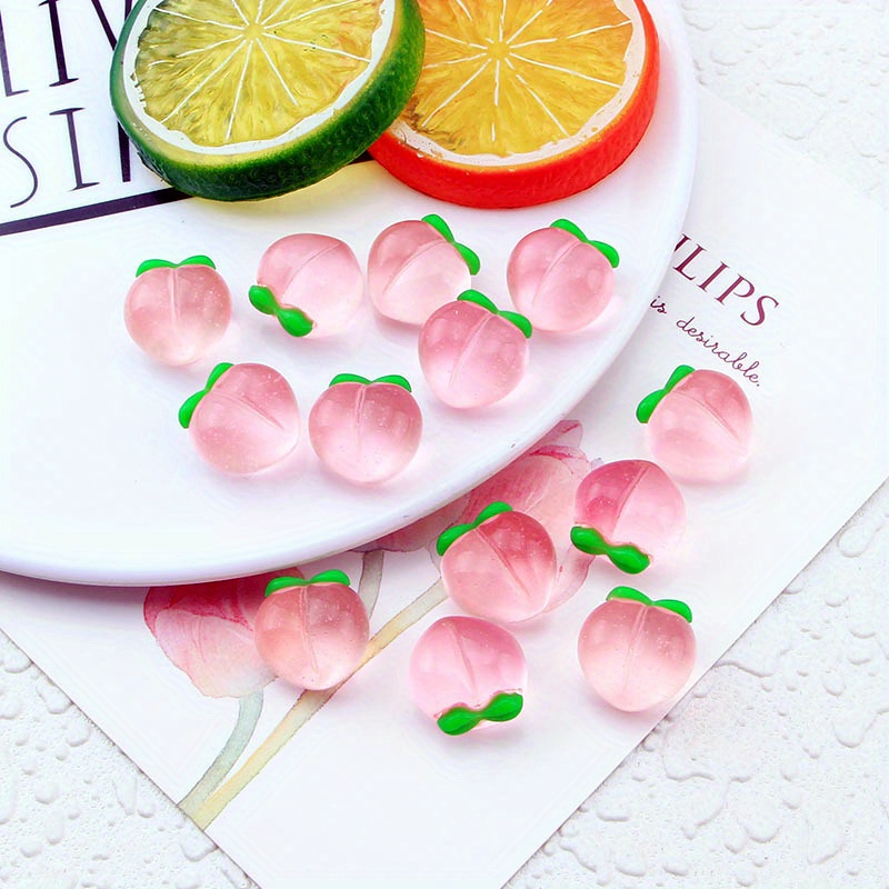 10Pcs New Transparent Peach Fl - Resin Art Gift Ideas recension och pris