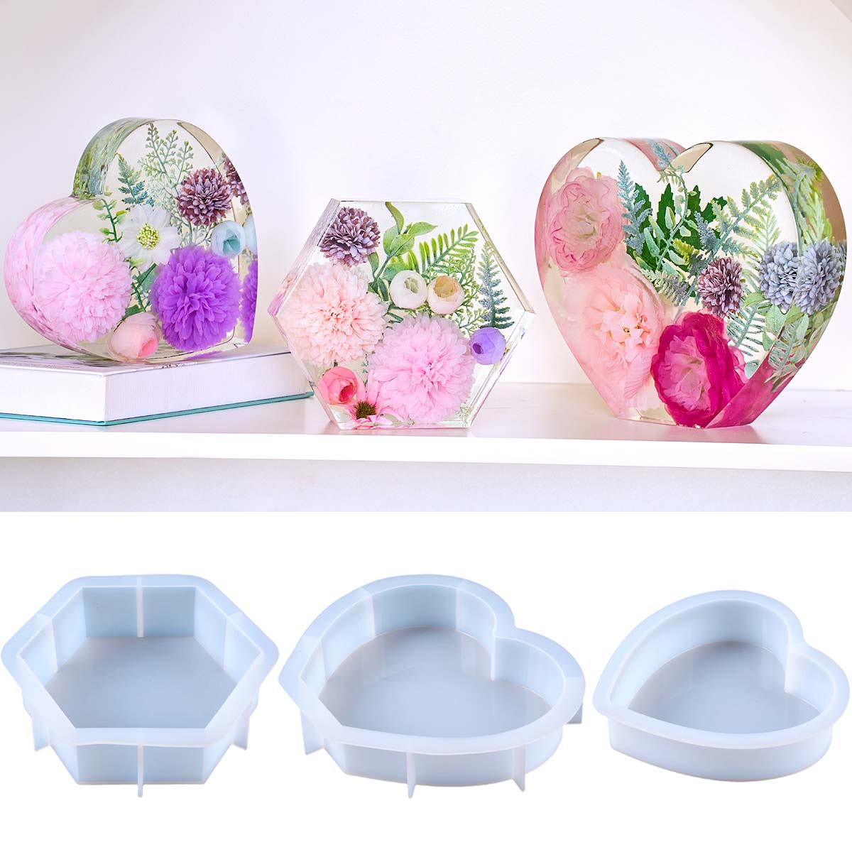 Large Love Silicone Mold DIY H - Resin Art Guide recension och pris