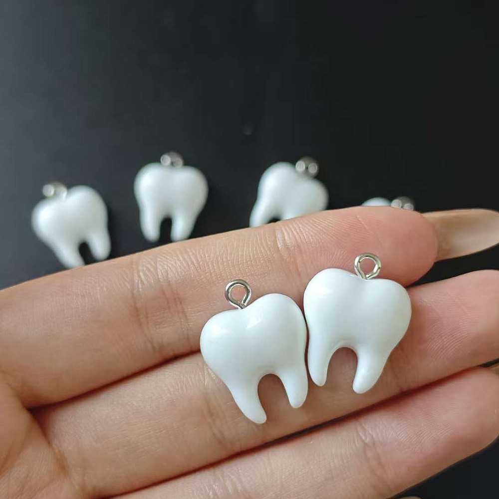 10pcs Cute White Teeth Resin P - Resin Art Gift Ideas recension och pris
