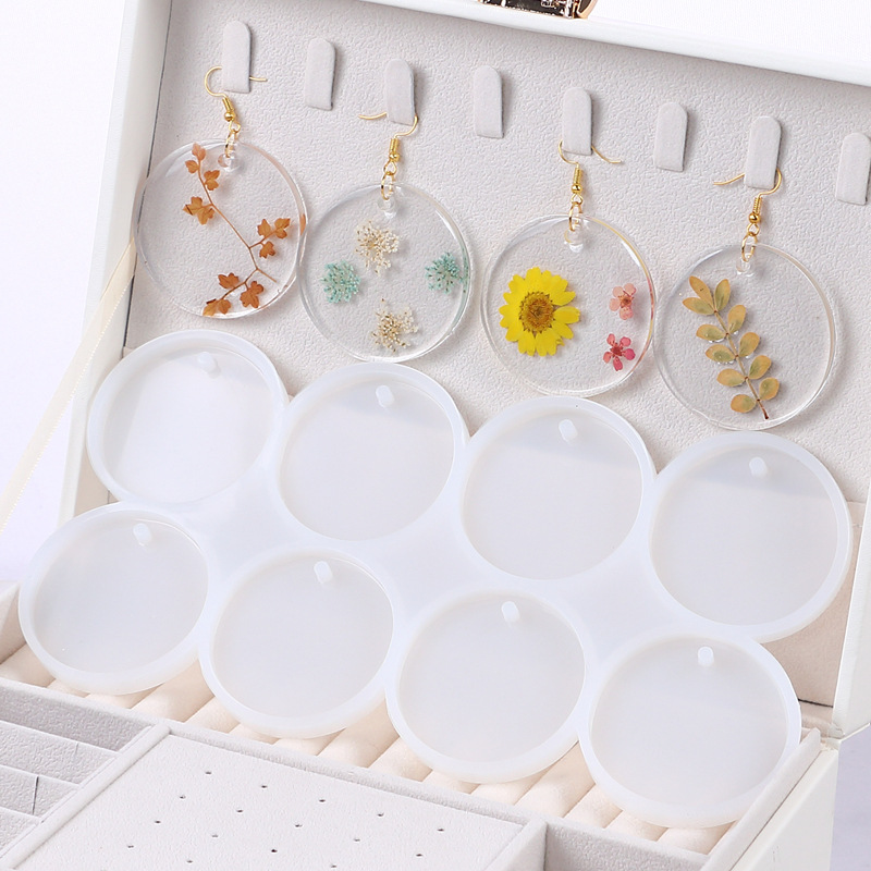 8/12pcs Round Oval Pendants Re - Resin Art Love recension och pris