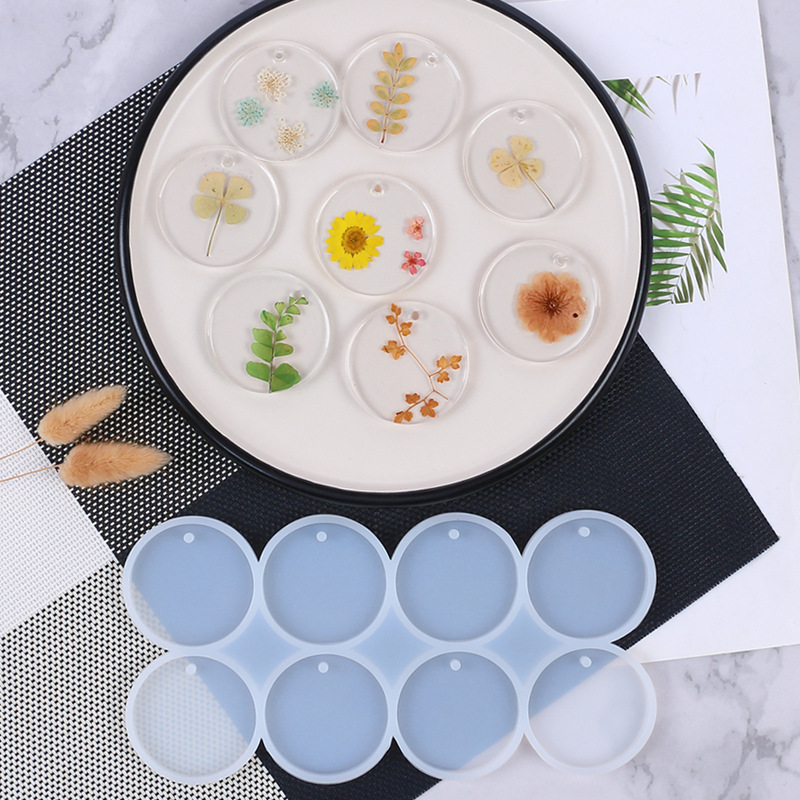 8/12pcs Round Oval Pendants Re - Resin Art Love recension och pris