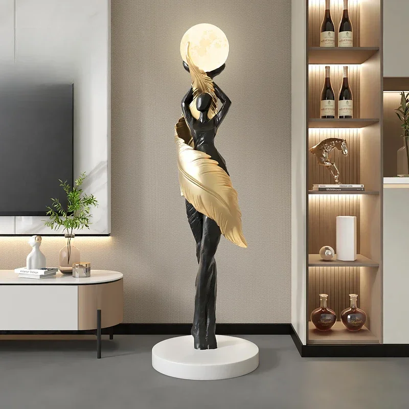 Portable Modern Abstract Feath - Resin Art In Floor recension och pris
