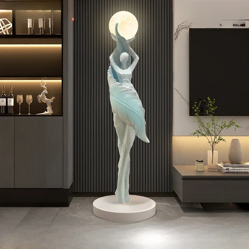 Portable Modern Abstract Feath - Resin Art In Floor recension och pris