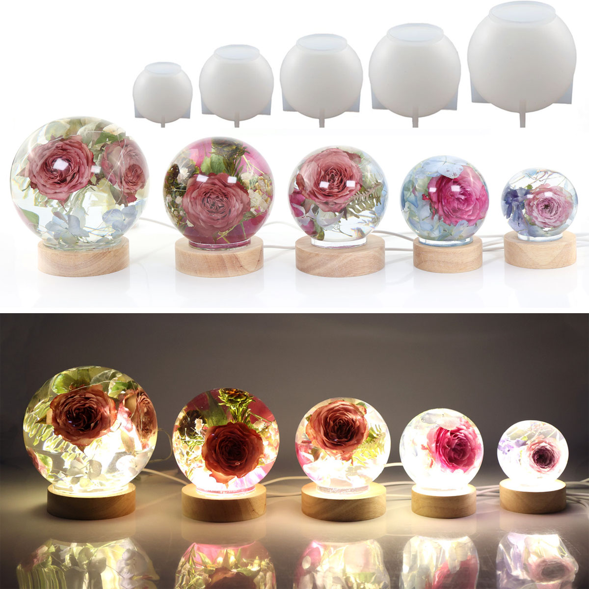 65-120mm Sphere Ball Silicone  - Resin Art Guide recension och pris