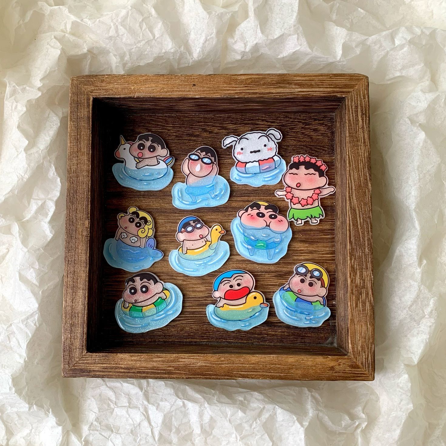 Crayon Shin-chan resin accesso - Resin Art Sticker recension och pris