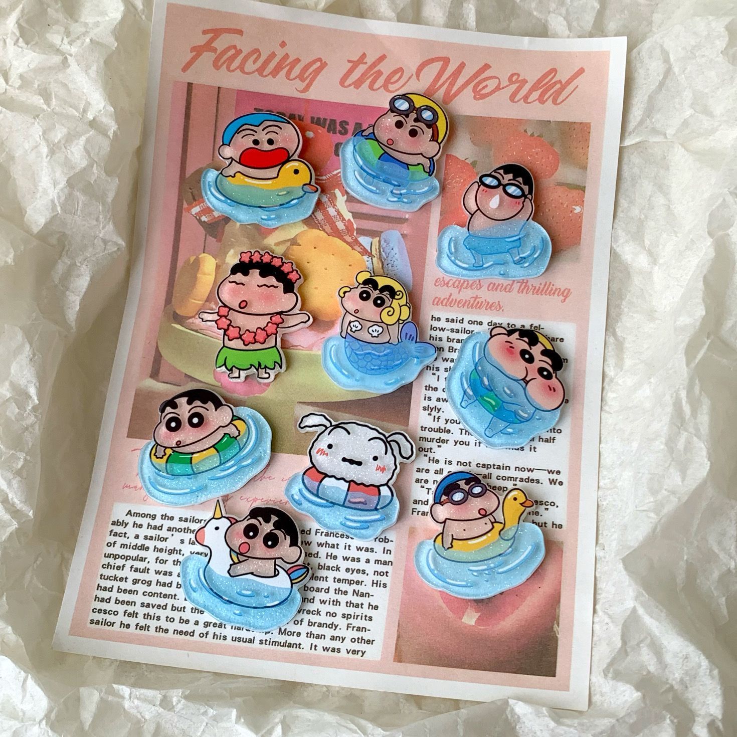 Crayon Shin-chan resin accesso - Resin Art Sticker recension och pris