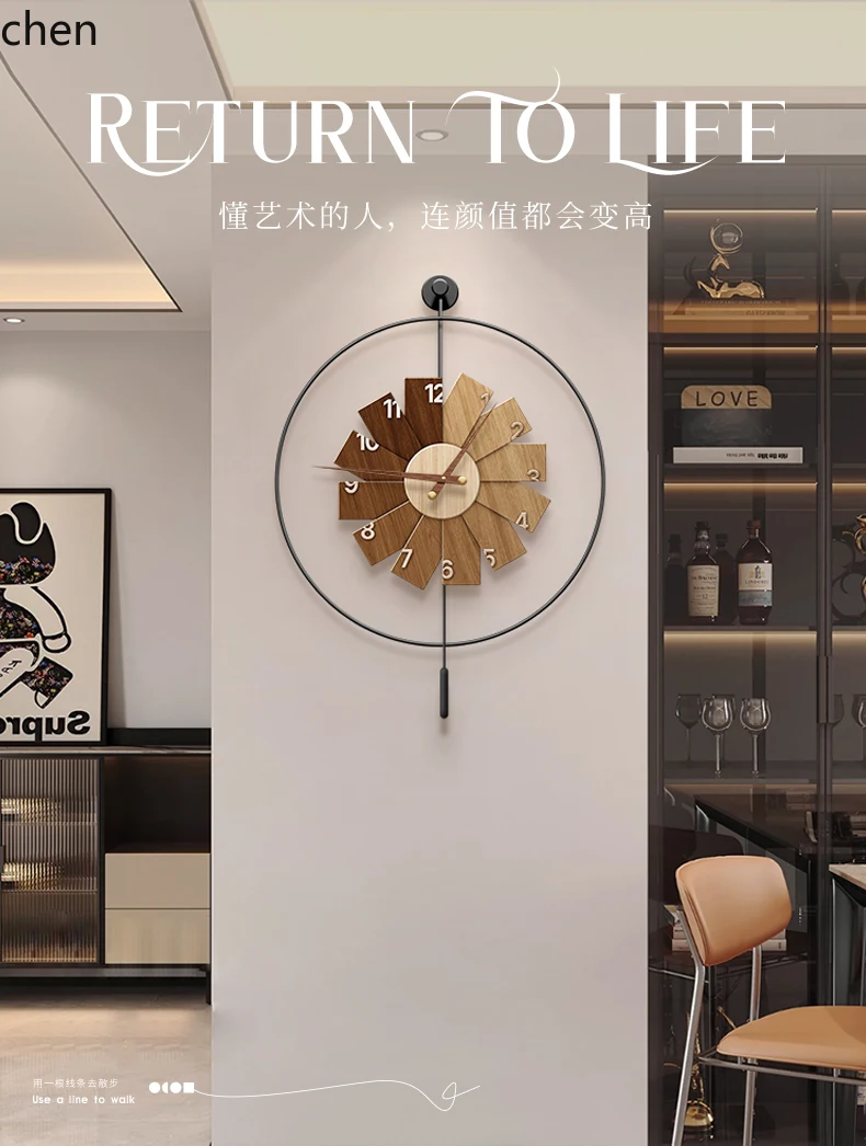 L15- Modern Minimalist Clock R - Resin Art Wall Clock recension och pris