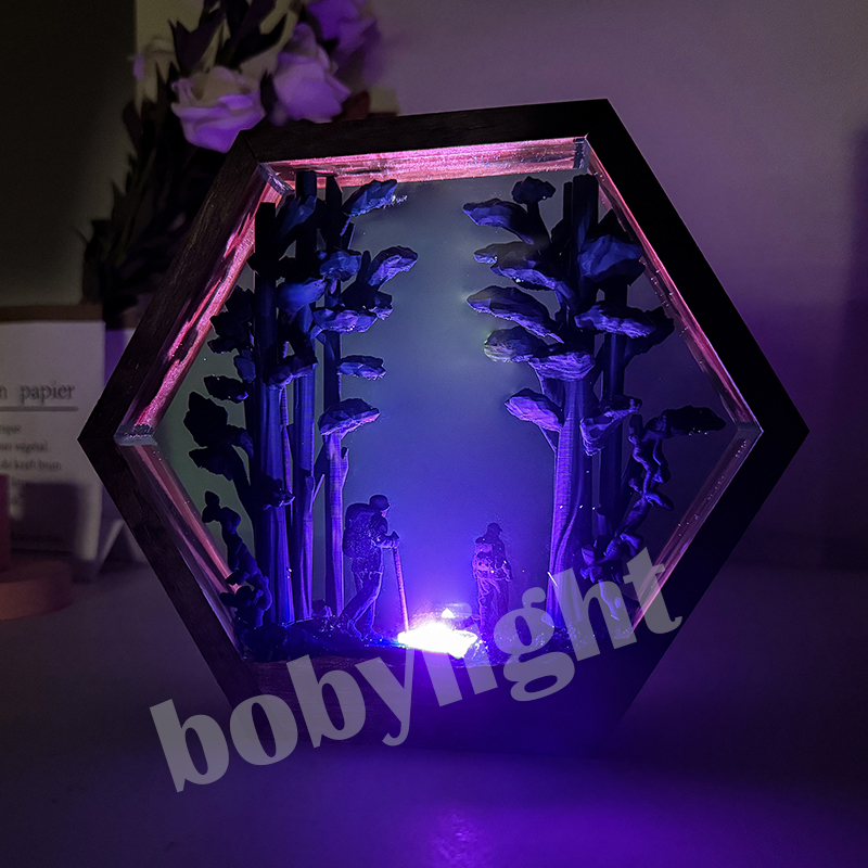 Hiker Figure Table Resin Lamp  - Resin Artist recension och pris