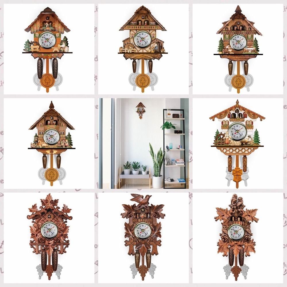 Clock Wall Wooden Wood Pendulu - Resin Art Wall Clock recension och pris