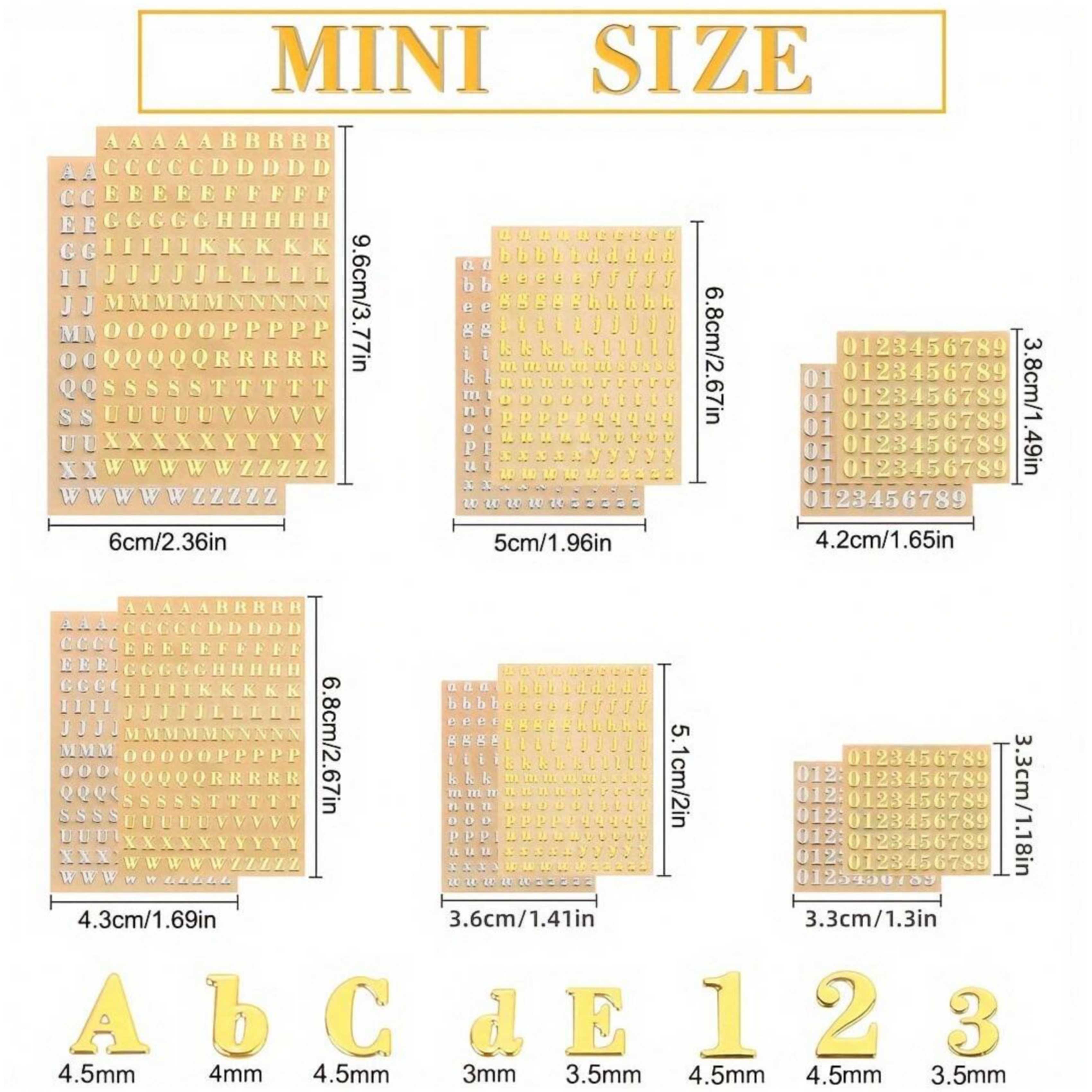 12 Letter Resin Stickers, Mini - Resin Art Sticker recension och pris