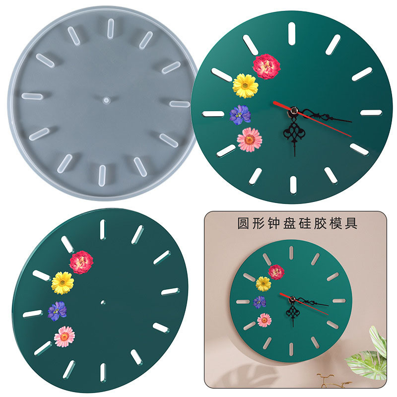 World Map Lotus Leaf Sakura Cl - Resin Art Wall Clock recension och pris