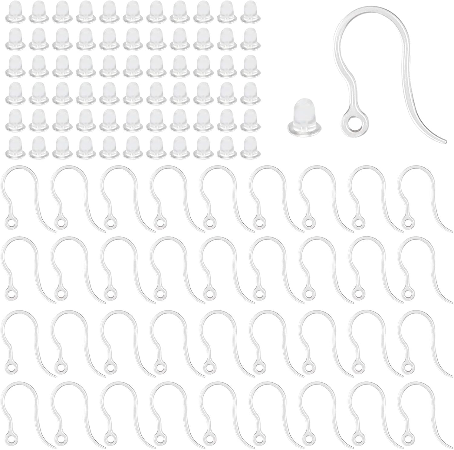 40pcs Clear Plastic Earring Ho - Resin Art Gift Ideas recension och pris