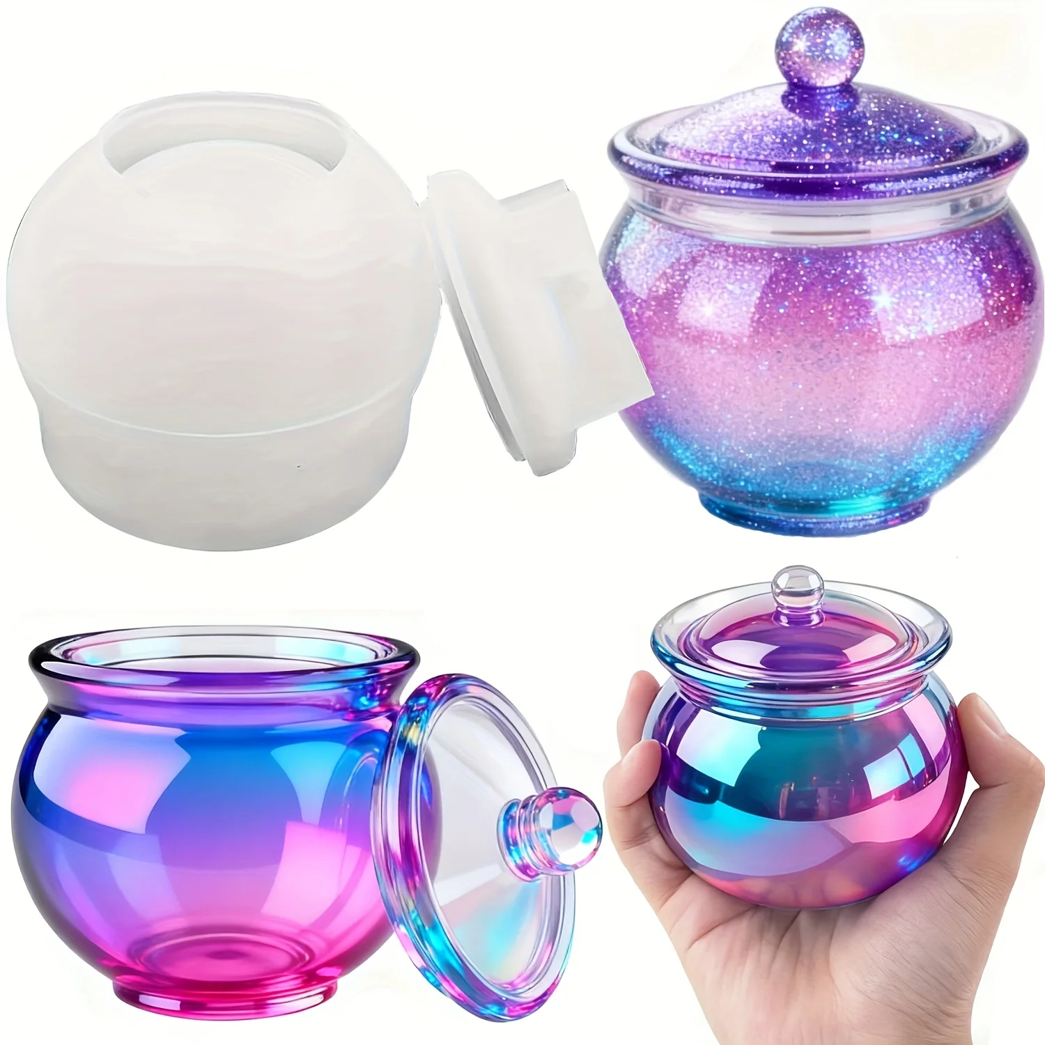 1 set of round resin can molds - Resin Art Jewellery recension och pris